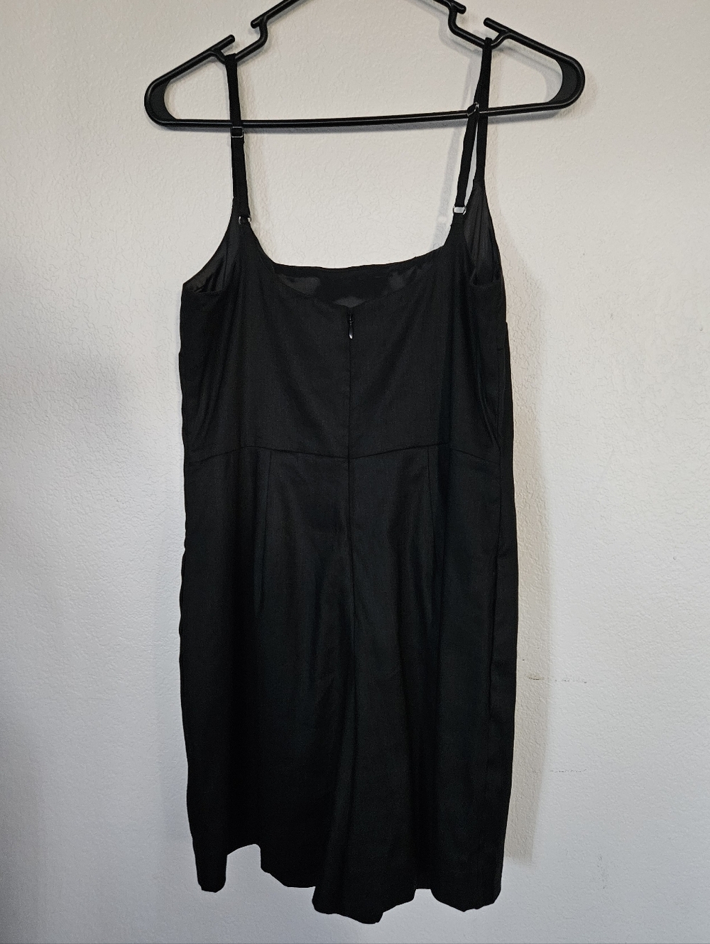 Madewell Squareneck Smocked Linen Mini Skort Romper In Jet Black - Picture 8 of 11